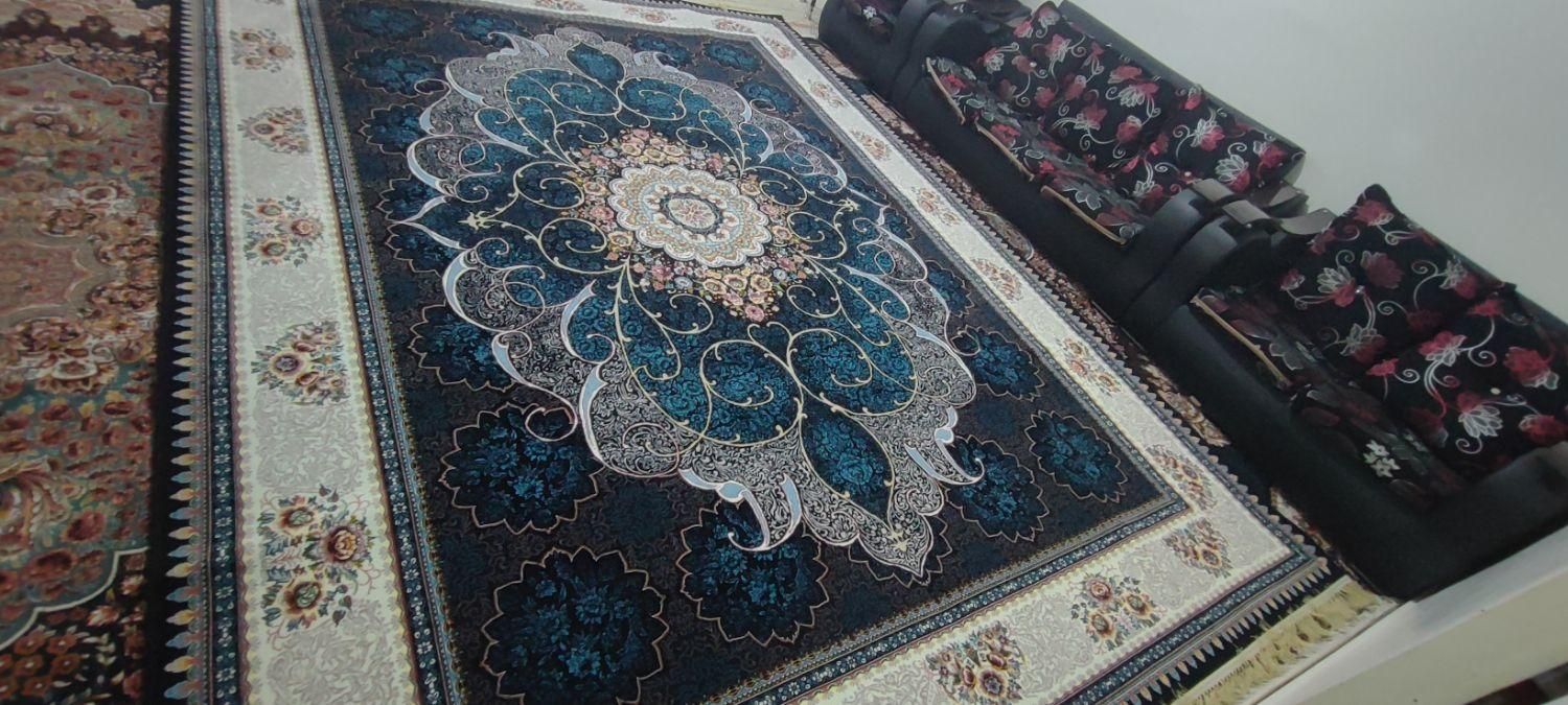 دو تخته فرش ۱۲ متری نخی سورمه ای|فرش|تهران, تهران‌سر|دیوار