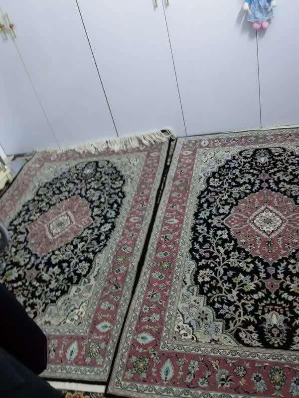 فروش یک جفت فرش دستباف 3 متری گل ابریشم کاشان|فرش|کرج, شهرک وحدت|دیوار