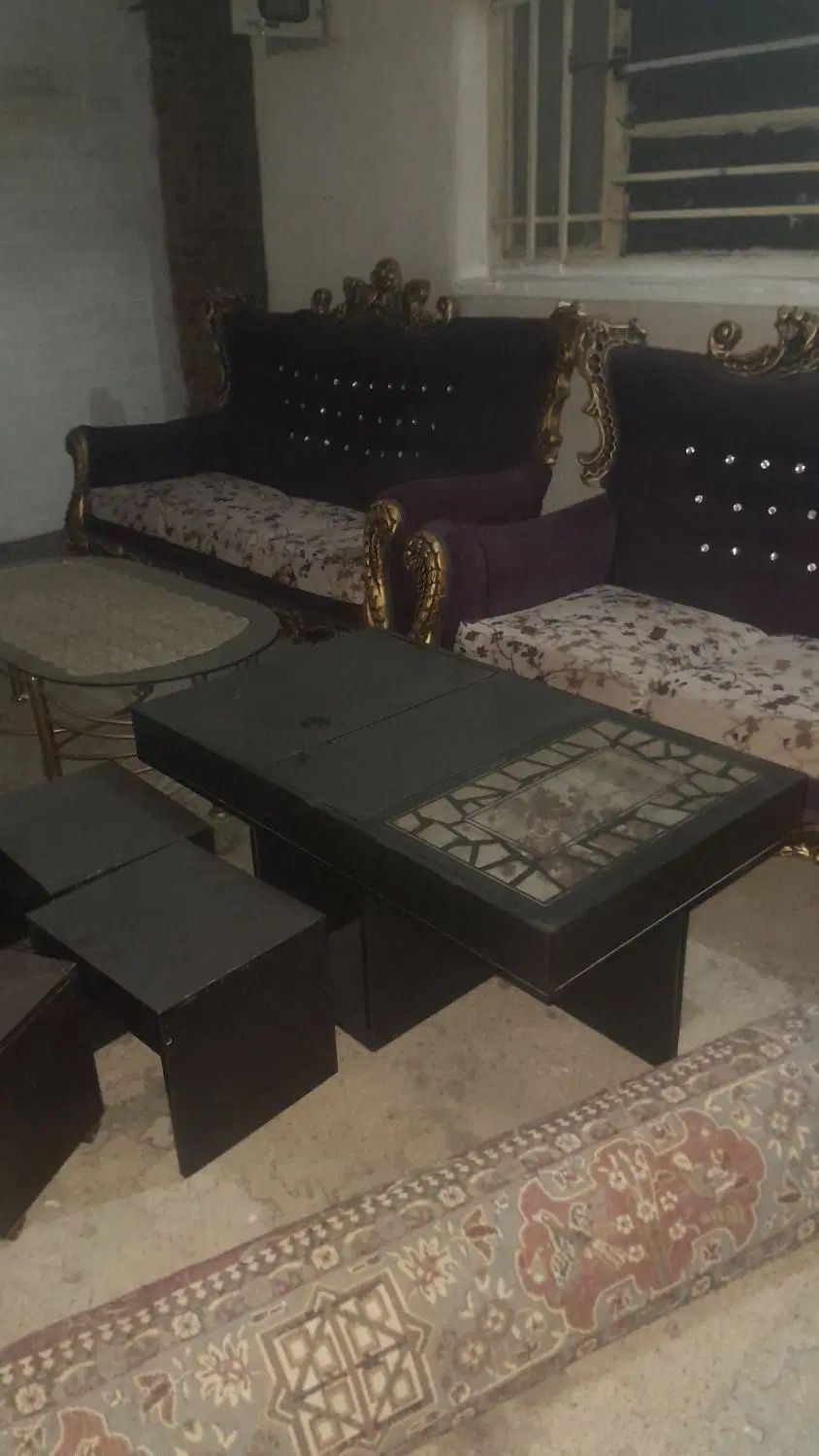 فروش مبلمان ۷نفره سلطنتی باروکش ویه قالی|مبلمان خانگی و میز عسلی|دزفول, |دیوار