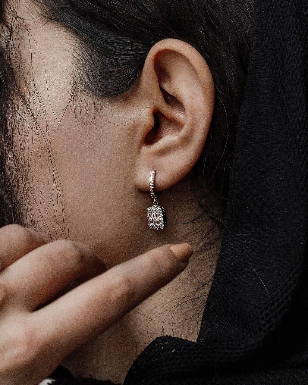 گوشواره نقره کارتیه سنتتیک Cartier silverبدون اجرت|بدلیجات|تبریز, |دیوار