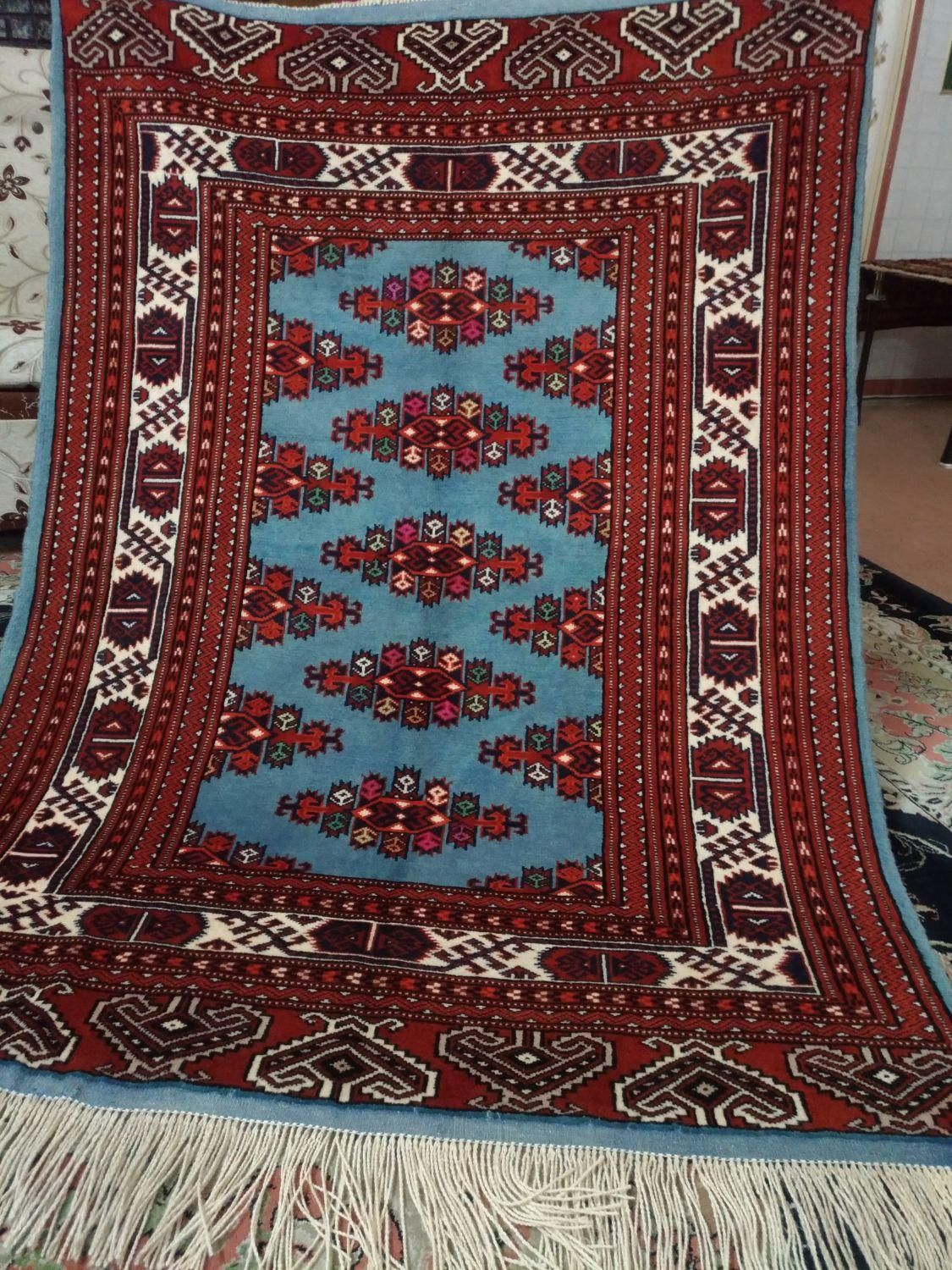 قالیچه پادری و ذرع و نیم ترکمن|پادری|مشهد, طلاب|دیوار