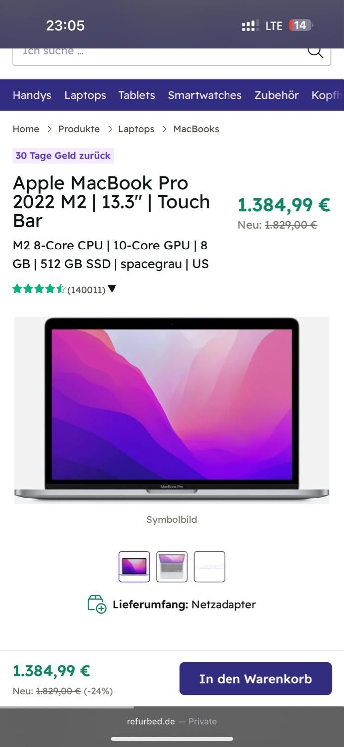 MacBook Pro M2 2022 MNEJ3 8/512 LLA|رایانه همراه|زنجان, |دیوار