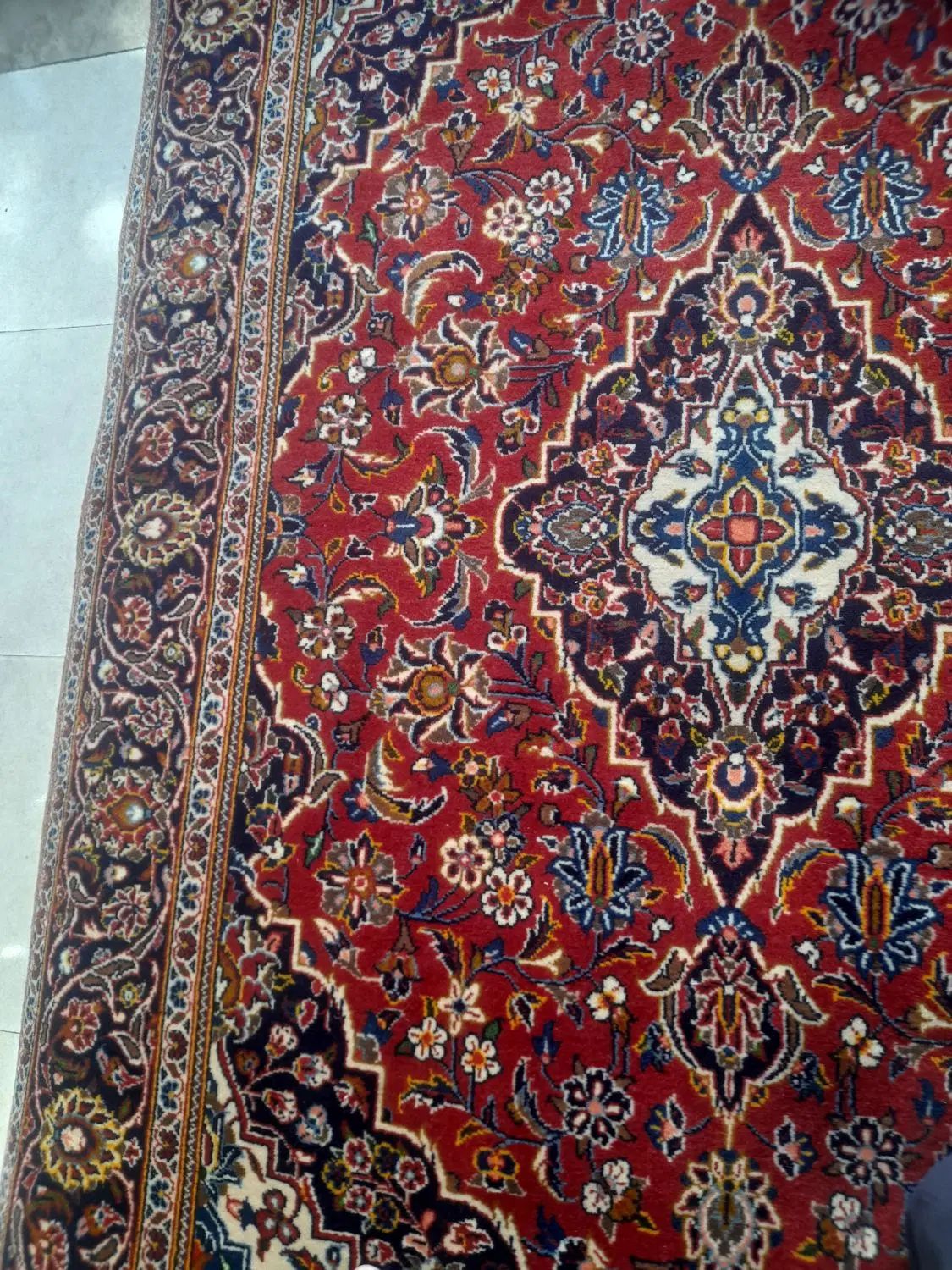 قالیچه کاشان دستبافت، حدودا ۱.۵ در ۲.۱۰|فرش|رشت, سعدی (تختی)|دیوار