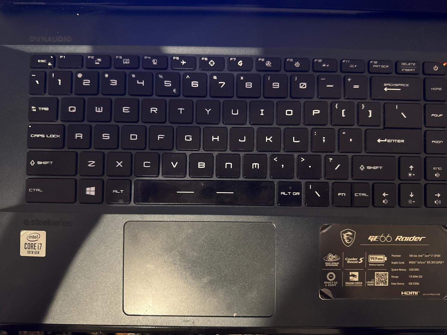 لپ تاپ گیمینگ msi مدل ge66|رایانه همراه|تهران, خواجه نصیر طوسی|دیوار
