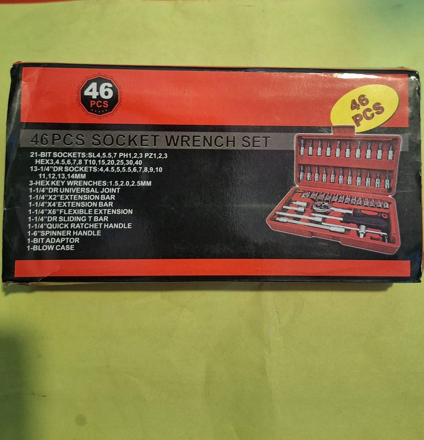 جعبه آچار بکس محبوب ۴۶ پارچه درایو ۱/۴ موجود|ابزارآلات|تبریز, |دیوار