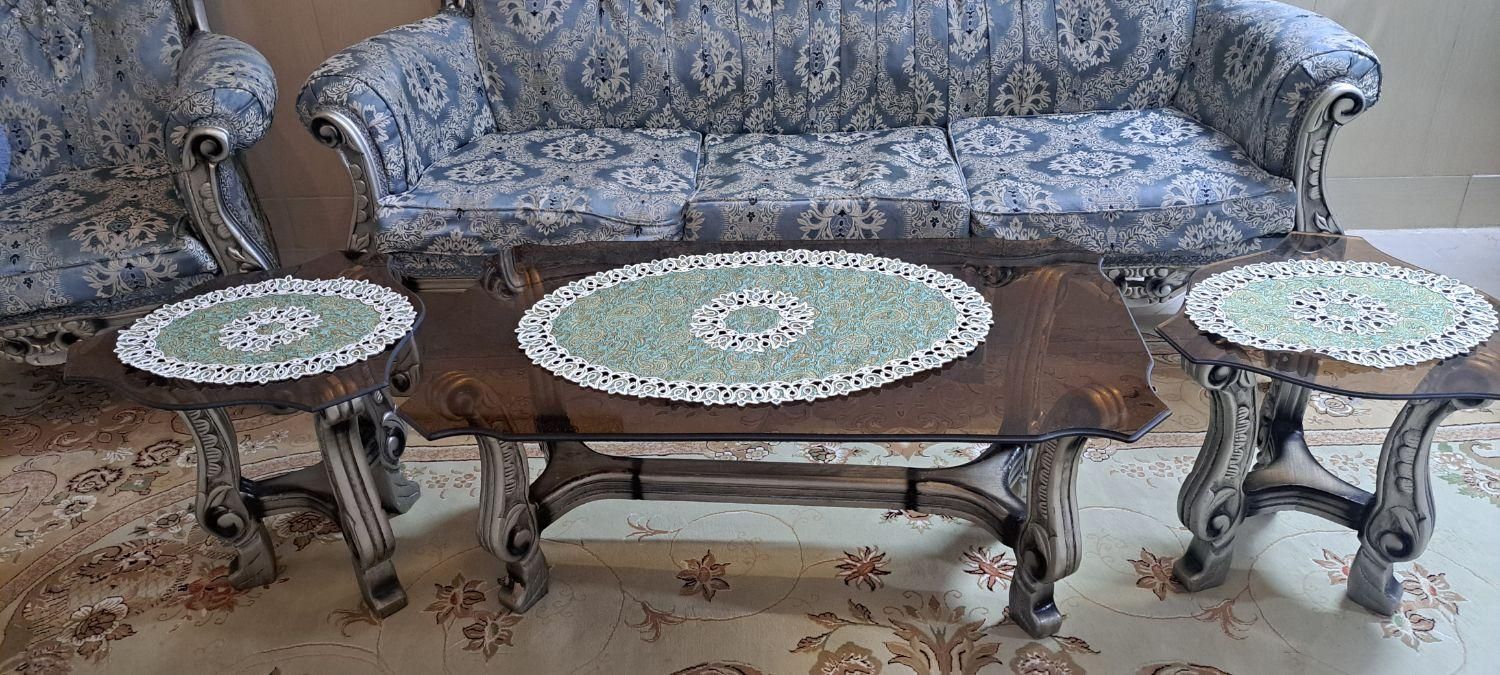 مبل سلطنتی ۹ نفره|مبلمان خانگی و میز عسلی|شیروان (خراسان), |دیوار