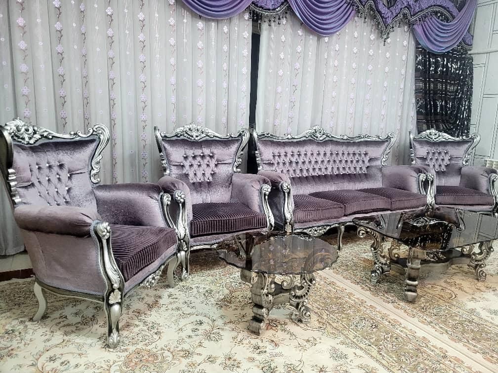 مبلمان سلطنتی ۹نفره نونو به همراه میز نهار خوری|مبلمان خانگی و میز عسلی|خمینیشهر, |دیوار