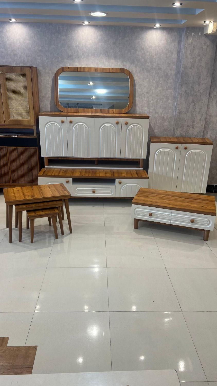 ست آینه کنسول میز تلوزیون آلتین|بوفه، ویترین، کنسول|تبریز, |دیوار