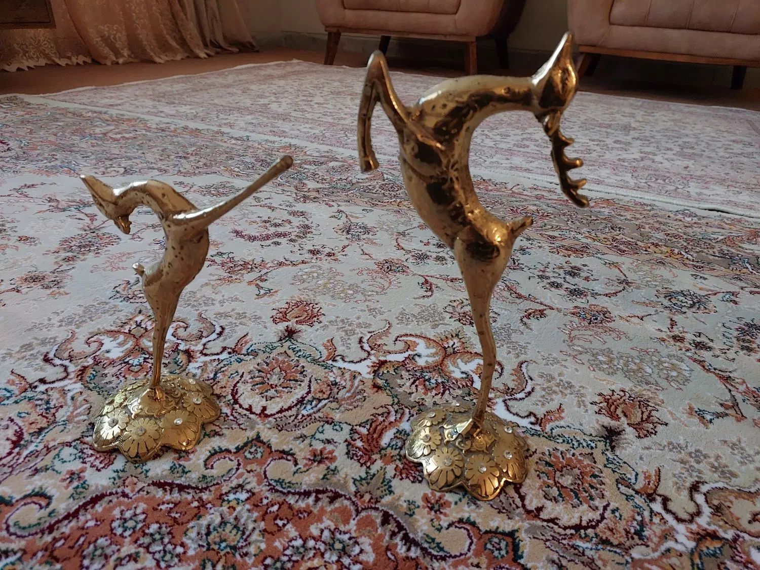 شمعدان و مجسمه ی برنز،شید آباژور|لوستر و چراغ آویز|همدان, |دیوار