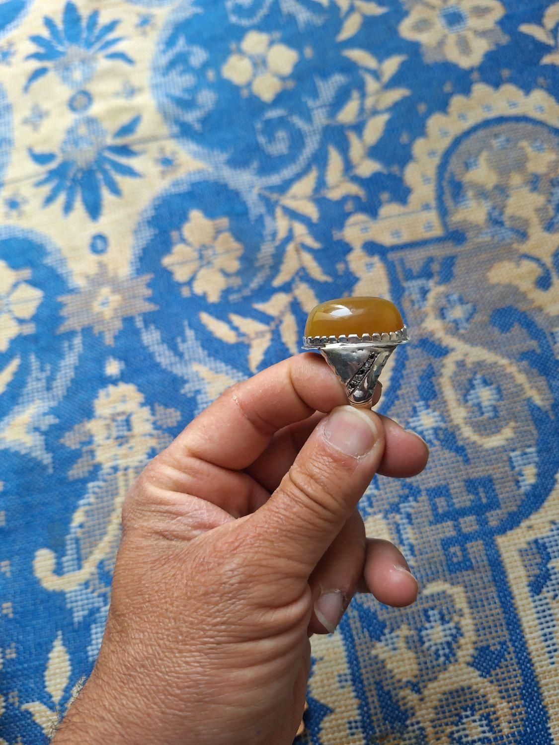 انگشتری شرف الشمس اصل ،برجسته/بدوم حکاکی شده|کلکسیون اشیاء عتیقه|گرمی, |دیوار