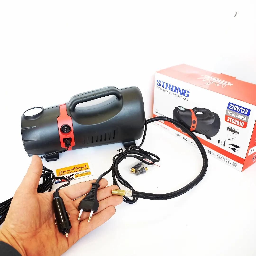 کمپرسور / پمپ باد ۲کاره استرانگ (فندکی و برق شهری)|ابزارآلات|شهرکرد, |دیوار