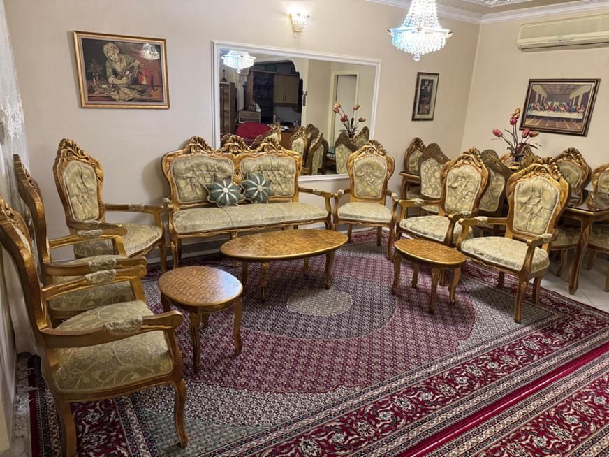 سرویس مبل سلطنتی ۹ نفره + میز ناهارخوری ۸ نفره|مبلمان خانگی و میز عسلی|گرگان, |دیوار