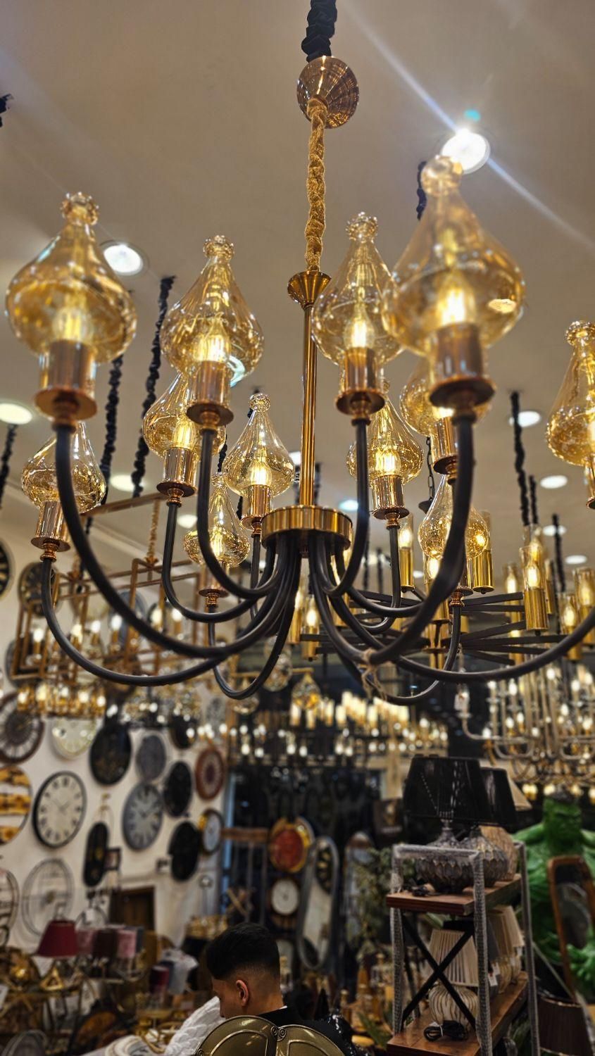 لوستر12 شاخه برند شرکتی تهران 5 سال گارانتی|لوستر و چراغ آویز|مشهد, توس (بلوار توس)|دیوار