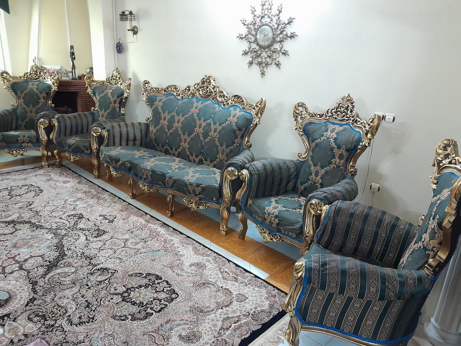 مبل7نفره سلطنتی استیل بامیزناهاخوری6نفره|مبلمان خانگی و میز عسلی|آمل, |دیوار