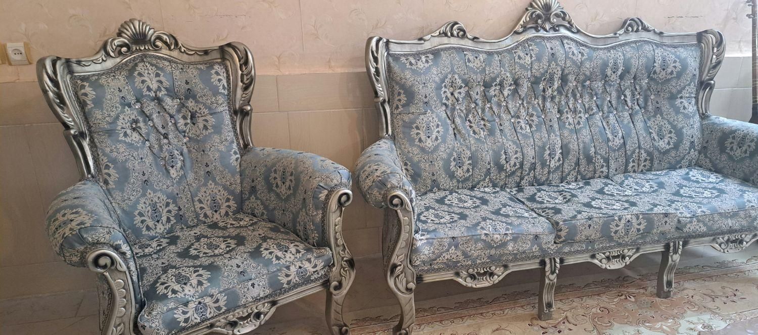 مبل سلطنتی ۹ نفره|مبلمان خانگی و میز عسلی|شیروان (خراسان), |دیوار