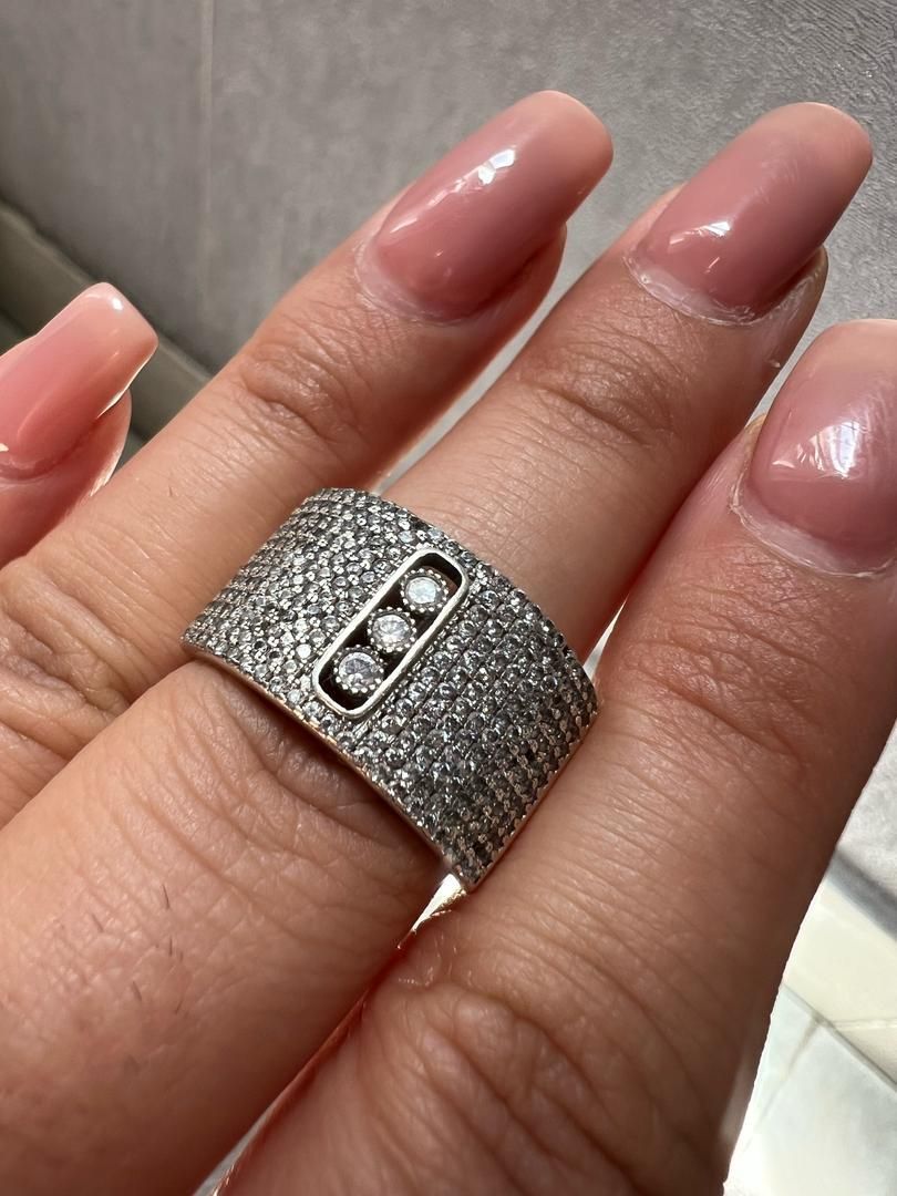 انگشتر نقره فول نگین ایتالیای شیک|بدلیجات|تهران, افسریه شمالی|دیوار