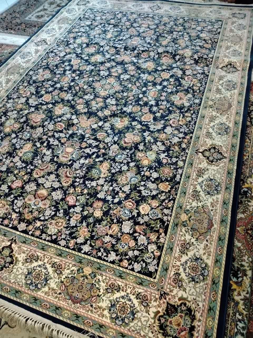 جفت فرش ۶ متری افشان سورمه ای اکبند|فرش|تهران, سبلان (لشگر)|دیوار