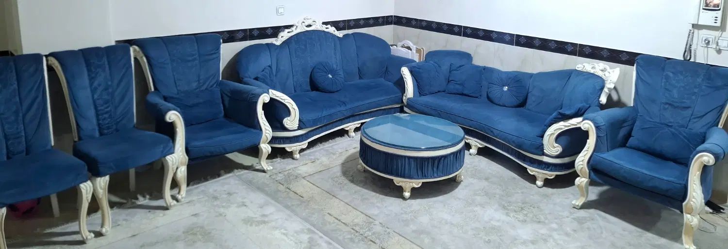 مبل ۹ نفره کارکرده|مبلمان خانگی و میز عسلی|تهران, اسفندیاری|دیوار