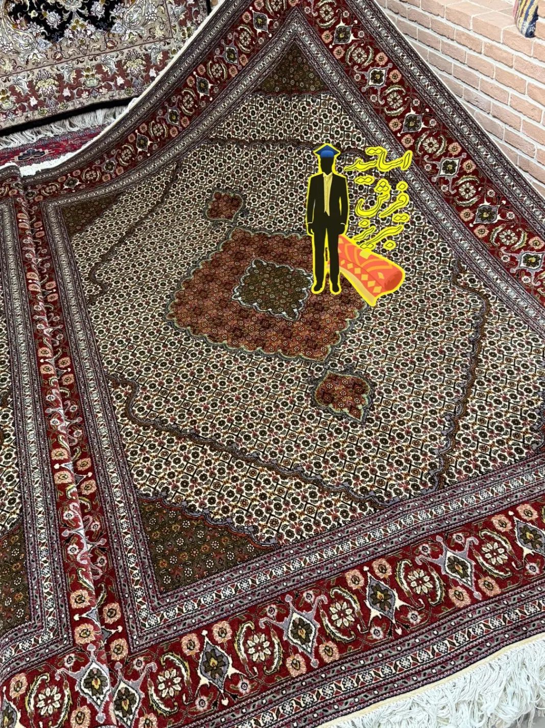 فرش جفت۶مترماهی ۴۰رج دقیق مرند(اقساط بدون بهره)|فرش|تبریز, |دیوار