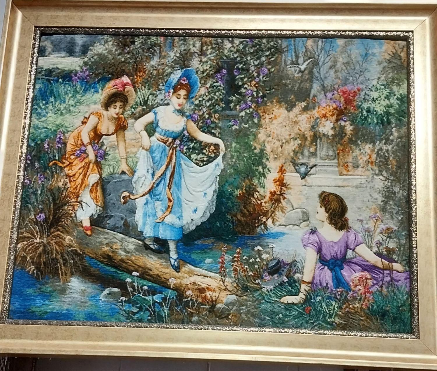 تابلو فرش دستباف چله ابریشم|تابلو فرش|دورود, |دیوار