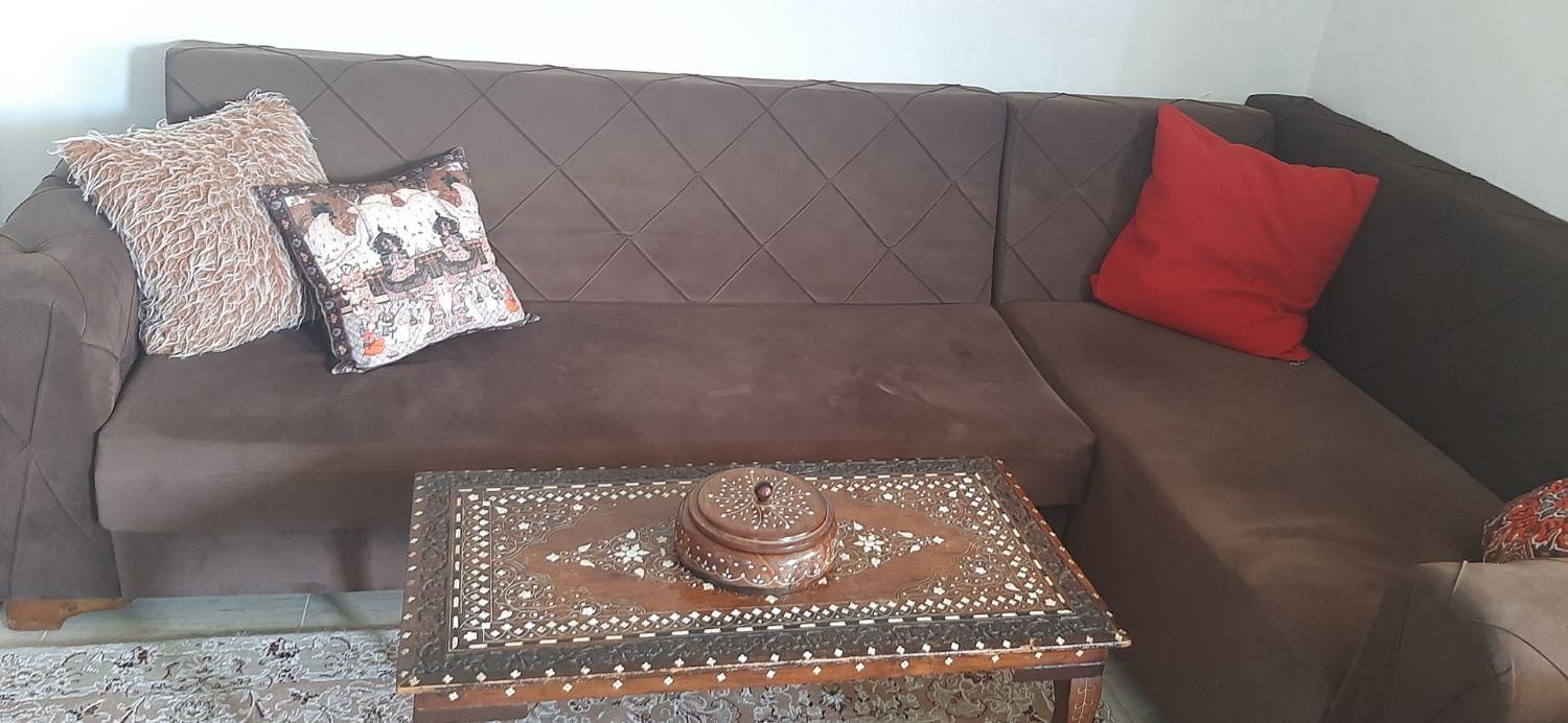 فروش مبل ال ۶ نفره تمیز|مبلمان خانگی و میز عسلی|بندر انزلی, آخرخط|دیوار