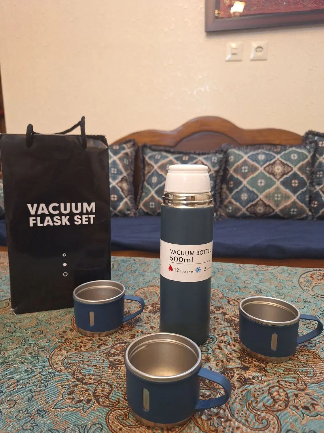 فلاسک مسافرتی استیل سه لیوانه|ظروف سرو و پذیرایی|اصفهان, بهارستان (مخابرات)|دیوار