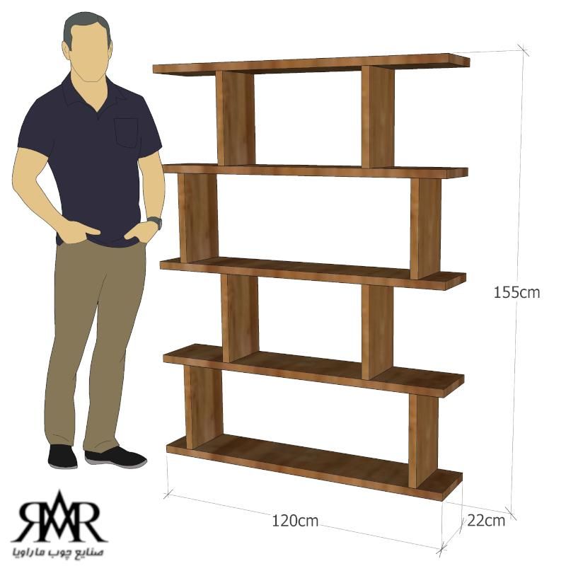 قفسه کتاب و دکوری چوبی B08|کتابخانه، شلف، قفسههای دیواری|ارومیه, |دیوار