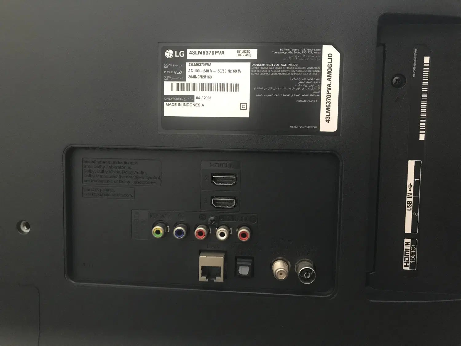 تلوزیون LG سایز 43 اینچ ساخت کره|تلویزیون و پروژکتور|کرج, حسین‌آباد|دیوار