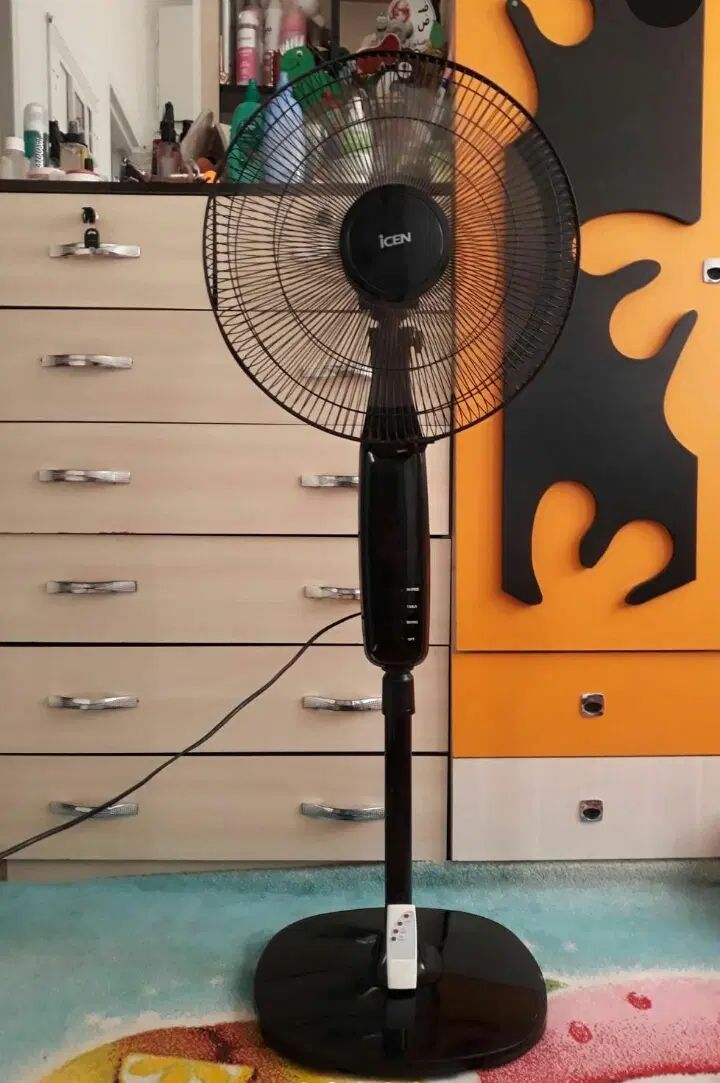 پنکه ایستاده icen مشکی تایمر ریموت کنترل دار بیصدا|پنکه و تصفیه‌کنندهٔ هوا|تهران, بریانک|دیوار