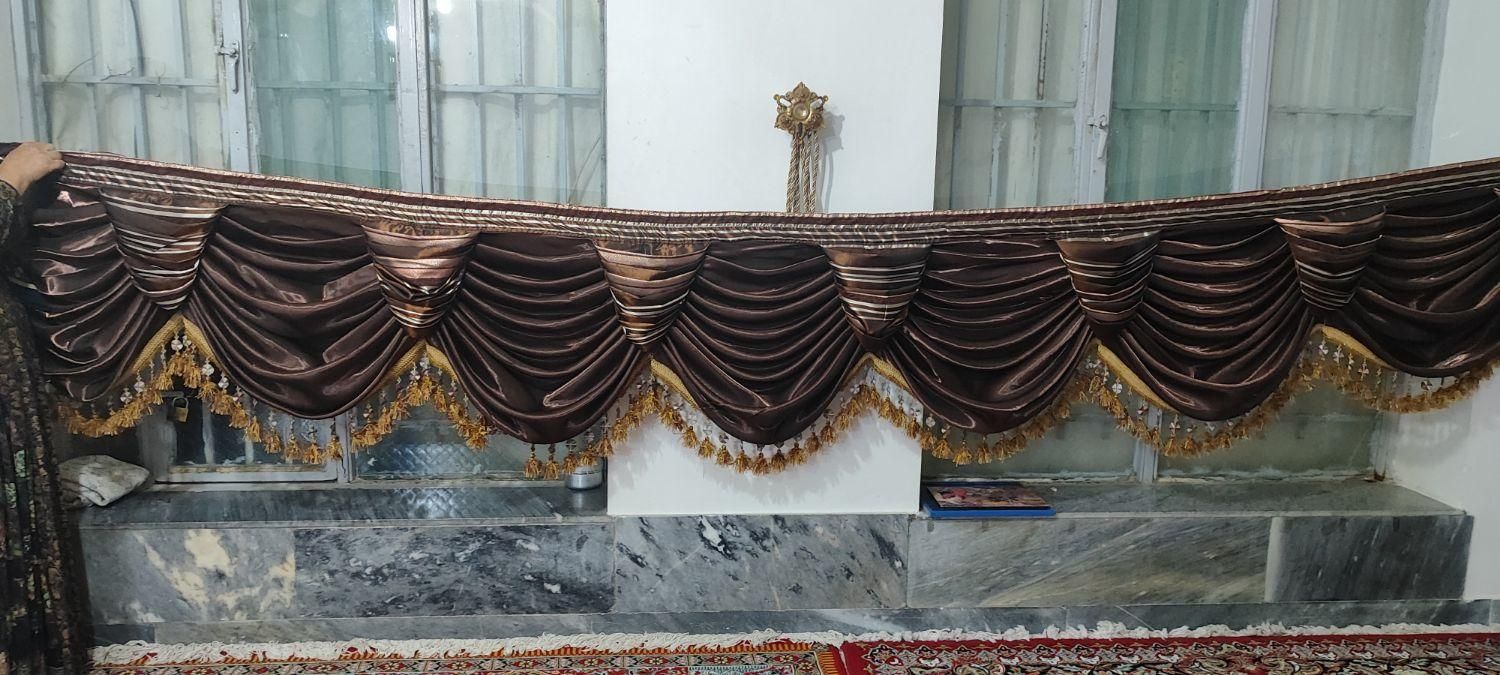 شال پرده سلطنتی پنج متری در نوراباد ممسنی|پرده، رانر، رومیزی|نورآباد ممسنی, |دیوار
