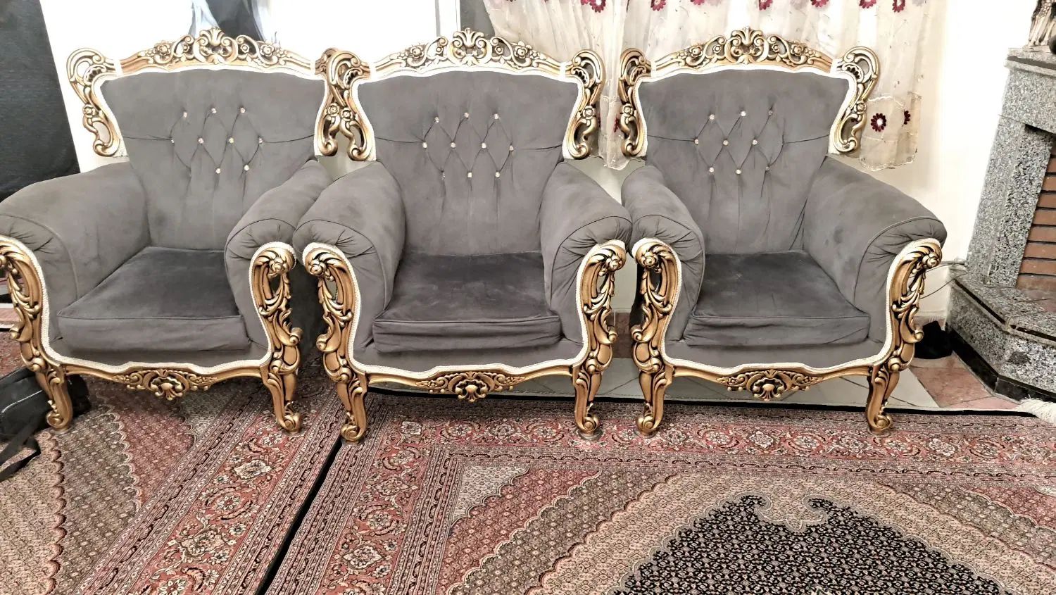 مبلمان استیل ۷ نفره و جلو مبلی وعسلی|مبلمان خانگی و میز عسلی|تهران, امام حسین|دیوار