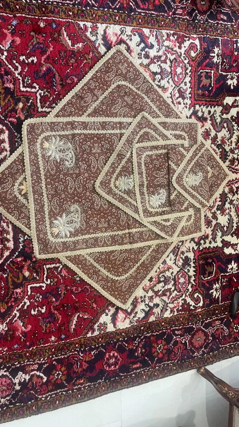 رومیزی و سجاده جانماز ترمه سرمه دوزی|پرده، رانر، رومیزی|تهران, شهرک صدرا|دیوار