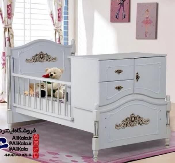 سرویس خواب کودک و نوجوان سه تکه|تخت و سرویس خواب|شیرگاه, |دیوار