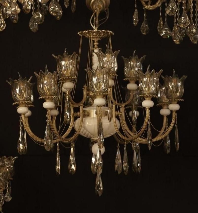 ویشکا جدید با لاله و کریستال بامبو|لوستر و چراغ آویز|کرج, ساسانی (قلمستان)|دیوار