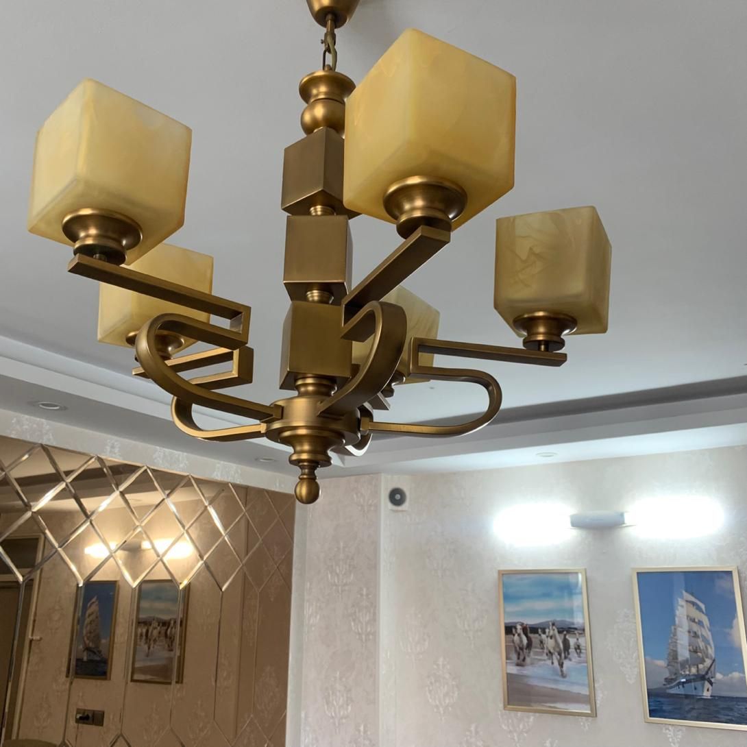 لوستر کلاسیک برنز|لوستر و چراغ آویز|شهریار, |دیوار