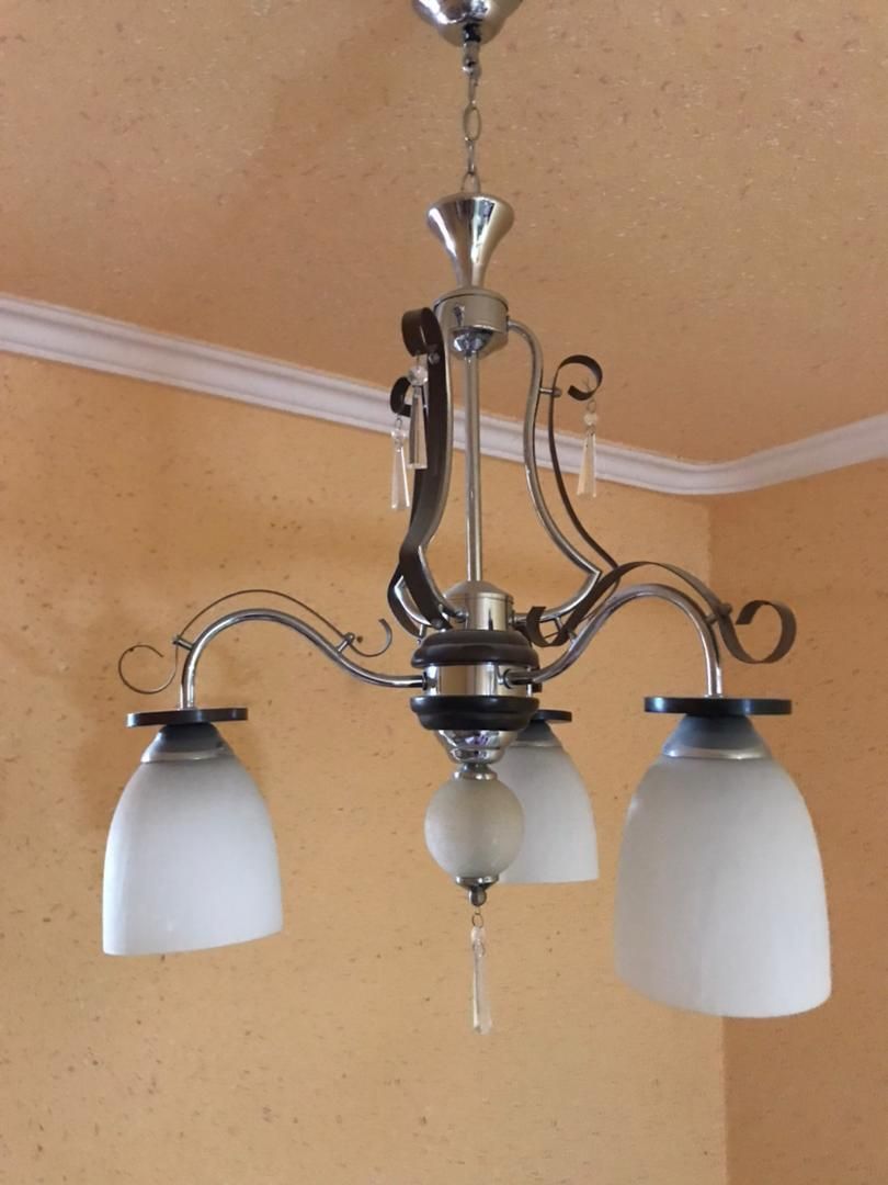 لوستر جفت سالم تمیز در حدنو استیل|لوستر و چراغ آویز|بندر کنگان, |دیوار