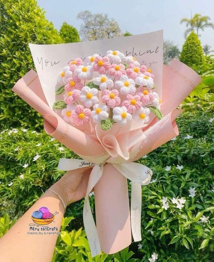 دسته گل بافتنی پینترسی|گل مصنوعی|تهران, دولت‌آباد|دیوار