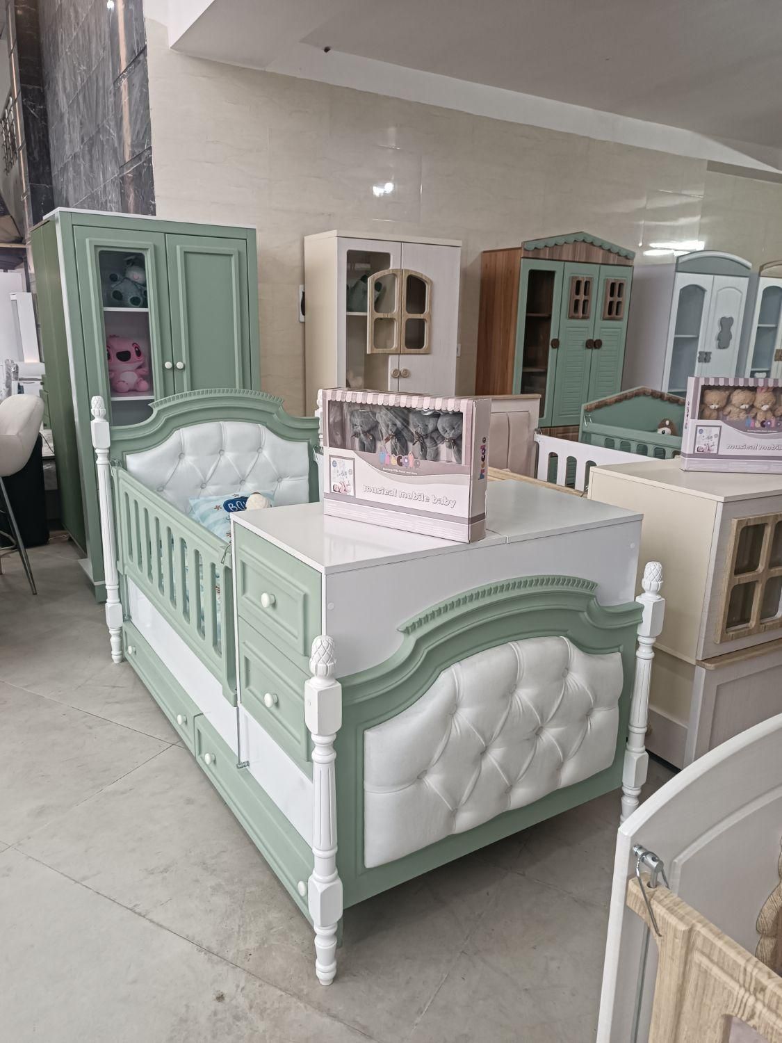 تخت وکمد نوزادی * رنگی*100مدل تنوع زیبا|تخت و سرویس خواب|رشت, استقامت ۱|دیوار