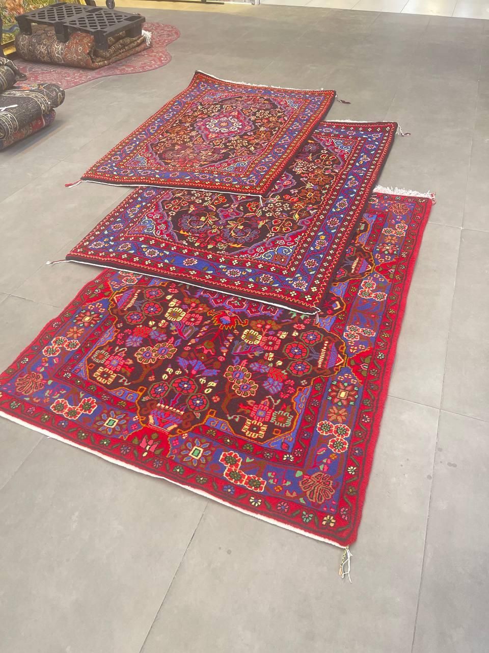 فرش دستباف (بساک)سه تخته ۳ متری نهاوند|فرش|مشکین‌دشت, |دیوار