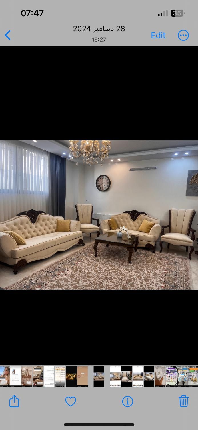 مبلمان کلاسیک 7 نفره در حد نو با پارچه نانو|مبلمان خانگی و میز عسلی|اصفهان, رسالت|دیوار