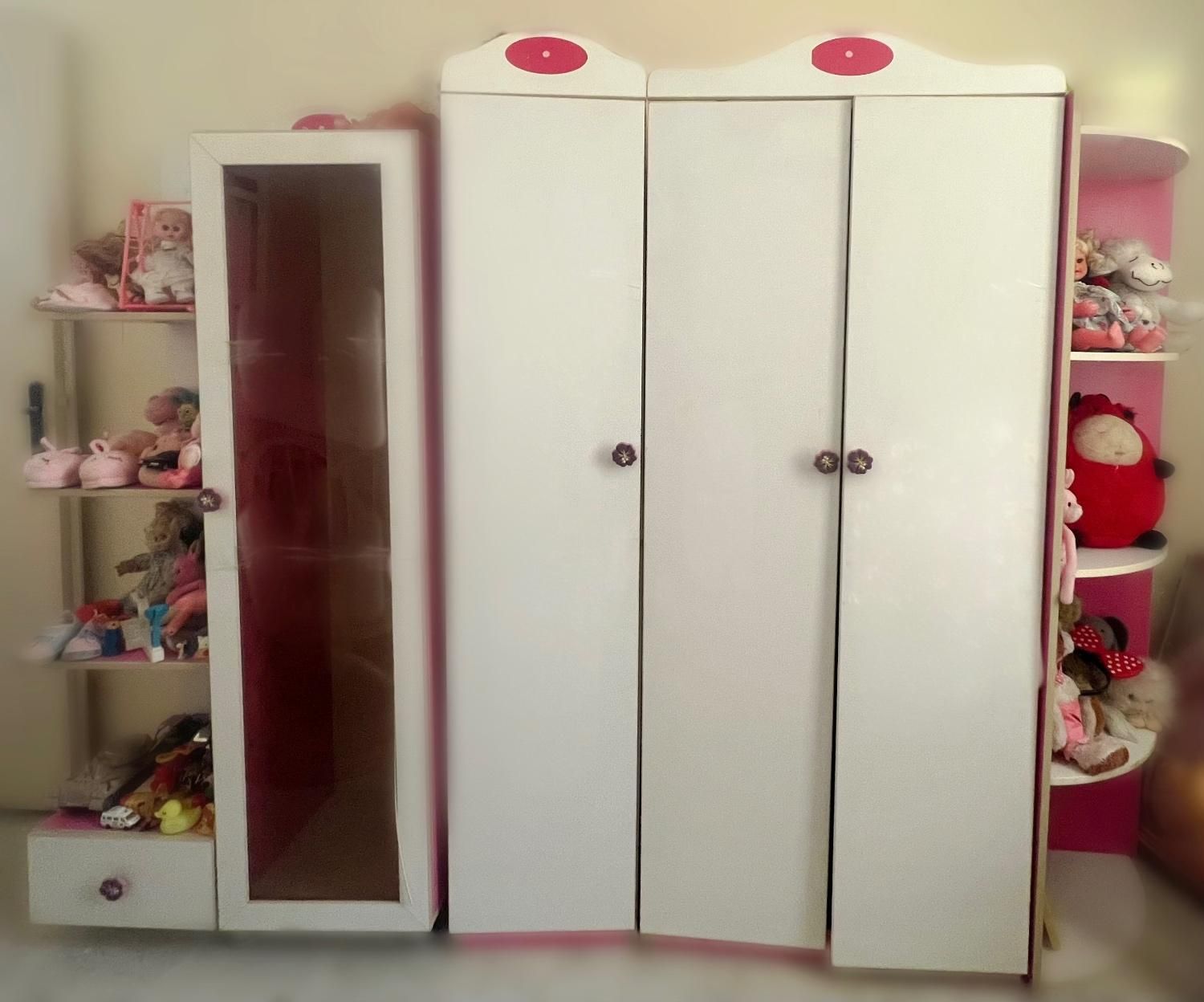 سرویس ام دی اف دخترانه|تخت و صندلی بچه|بروجرد, |دیوار