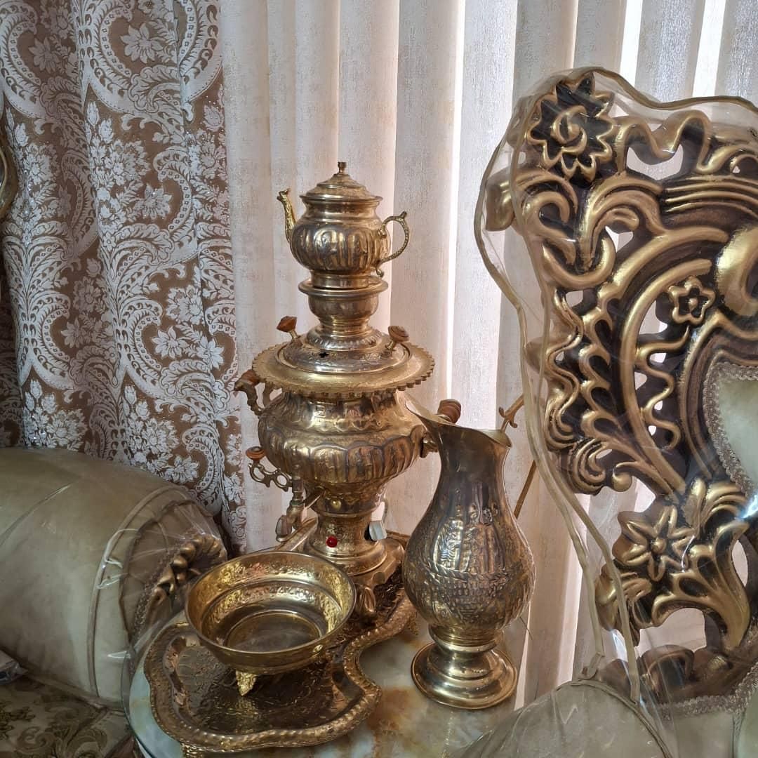 سماور برنجی برنزی ۵لیتر  قلم دست سنگین ورق ضخیم|صنایع دستی و سایر لوازم تزئینی|تهران, مینابی|دیوار