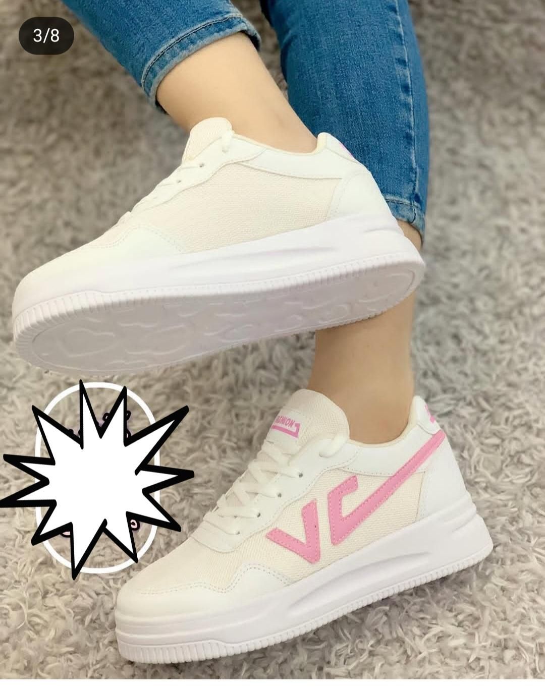 کفش اسپورت سفید نو ،سایز ۳۷ ،قیمت۳۸۰ت|کیف، کفش، کمربند|شیراز, تحویلی|دیوار