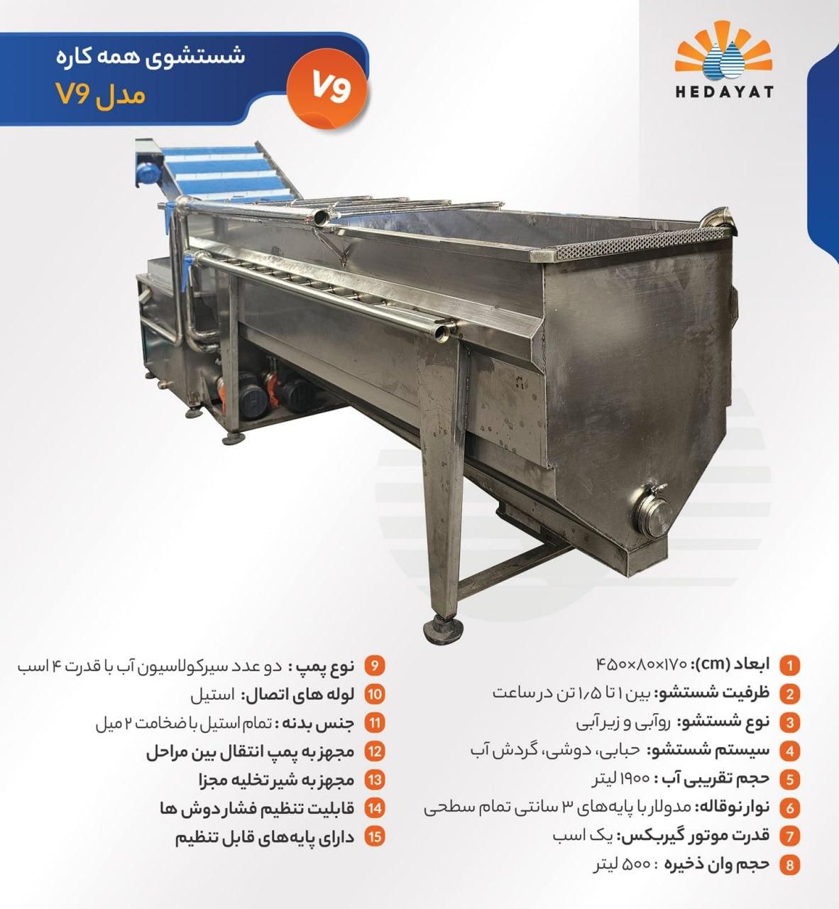 دستگاه شستشو میوه و سبزیجات / وان شستشو|ماشین‌آلات صنعتی|تهران, شهرآرا|دیوار