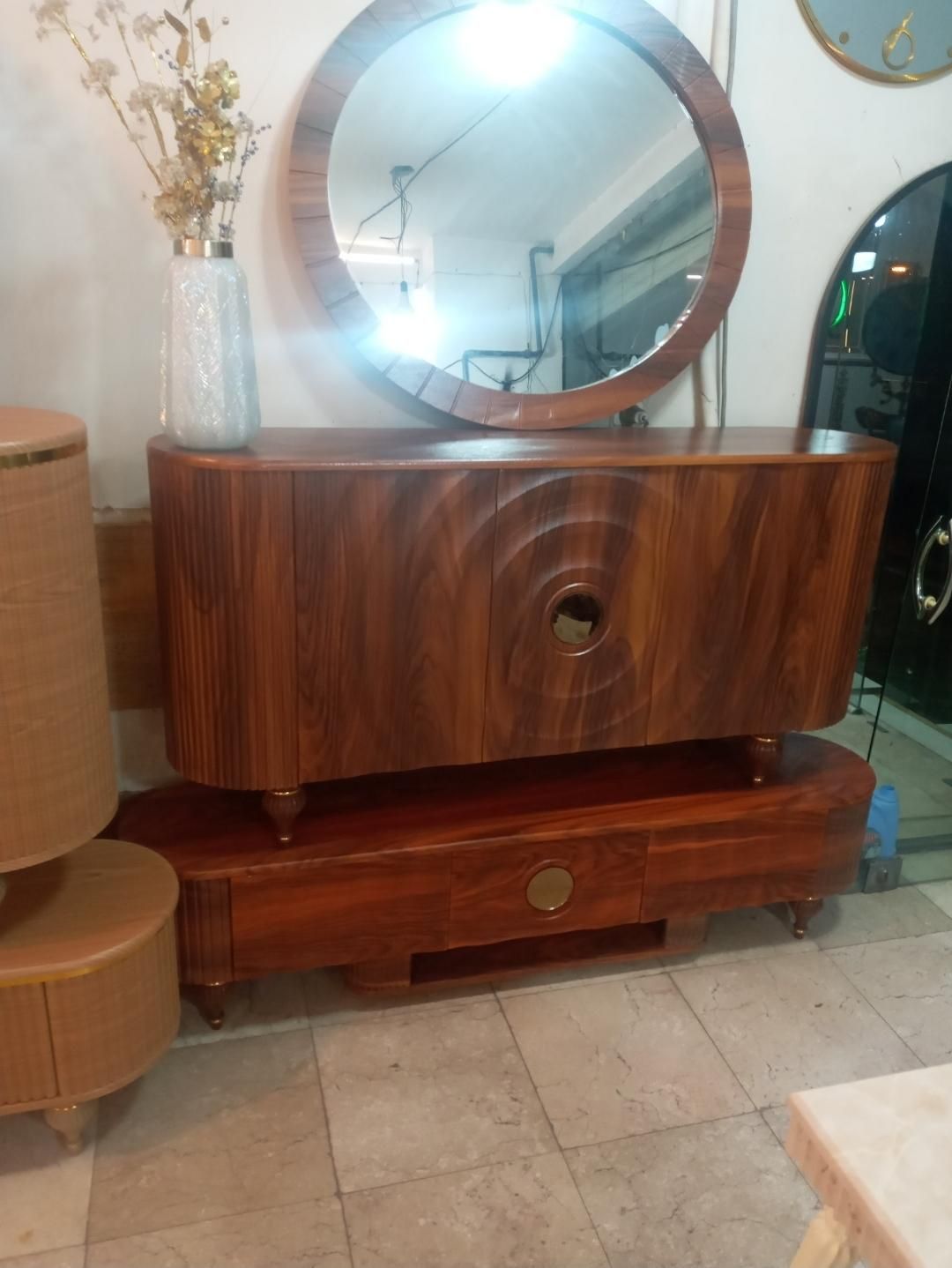 آینه کنسول با میز تلویزیون مدل کهکشانی|بوفه، ویترین، کنسول|اردبیل, |دیوار