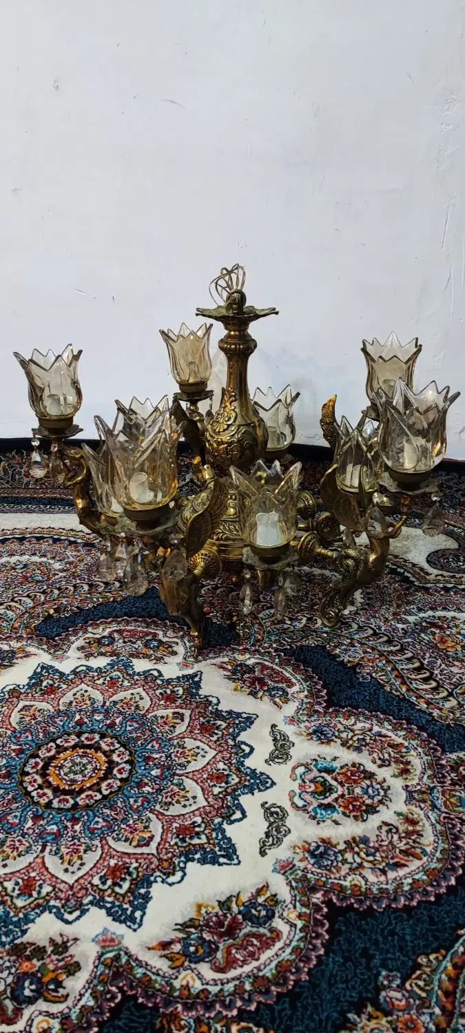 لوستربرنجی یک جفت سالم|لوستر و چراغ آویز|تهران, علم و صنعت|دیوار