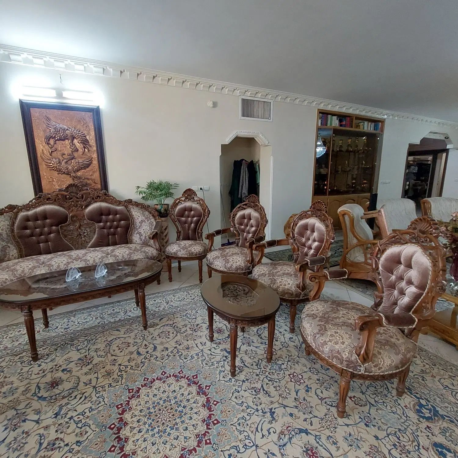 مبلمان سلطنتی منبت ظریف|مبلمان خانگی و میز عسلی|اصفهان, آفاران|دیوار