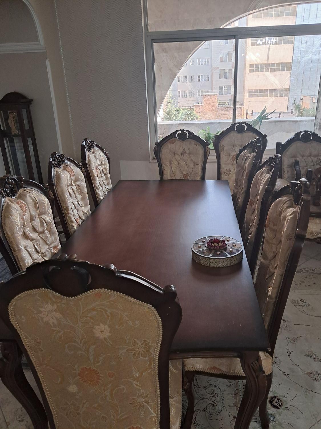 مبل استیل ۹ نفره با ناهار خوری ۸ نفره|مبلمان خانگی و میز عسلی|کرمانشاه, |دیوار