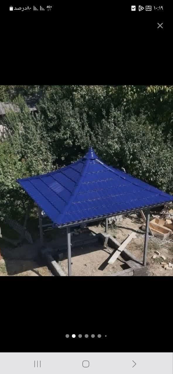 شیروانی آلاچیق پلی کربنات سایبان بارونگیر|خدمات پیشه و مهارت|کاشان, صنعت|دیوار