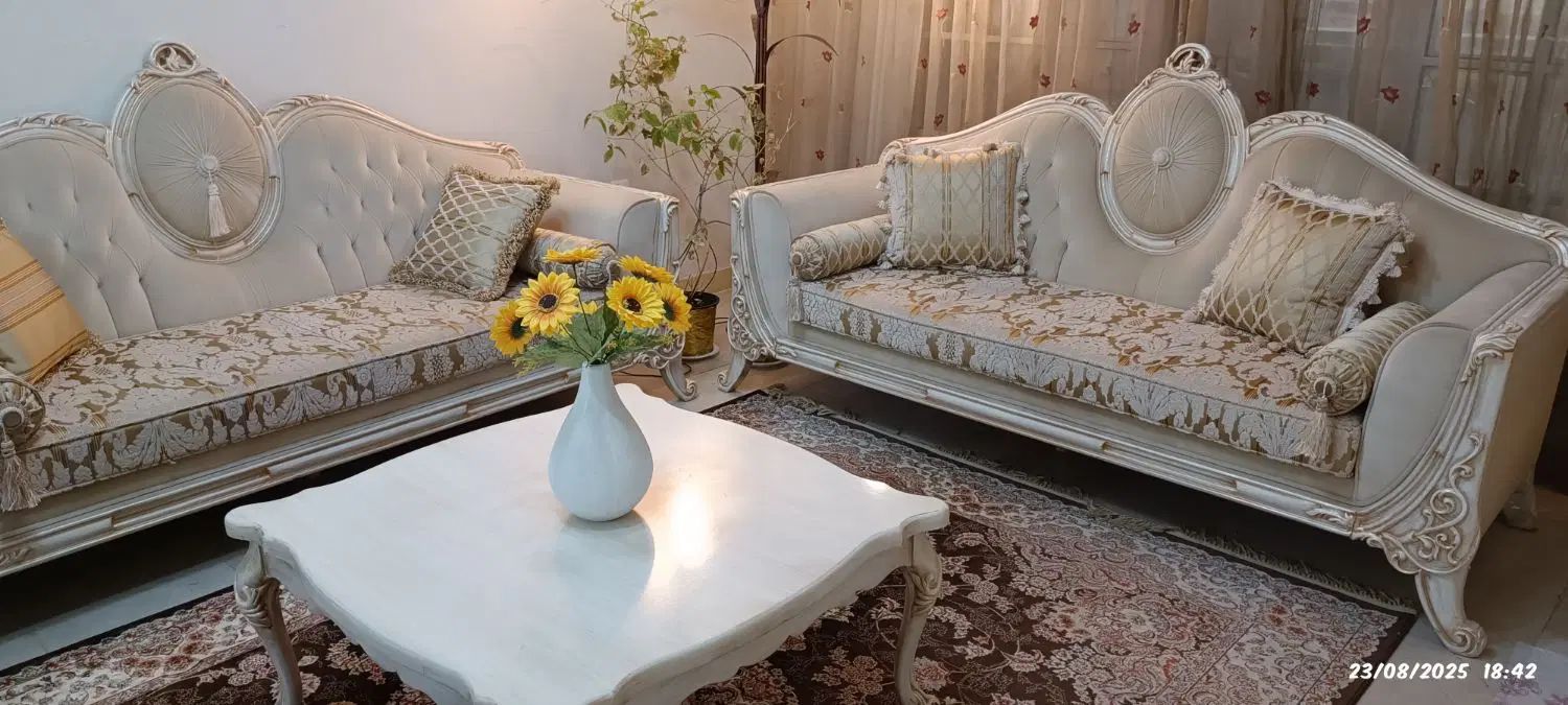 مبل مان استیل ۸ نفره ، همراه با میز نهارخوری|مبلمان خانگی و میز عسلی|اهواز, کیانپارس |دیوار